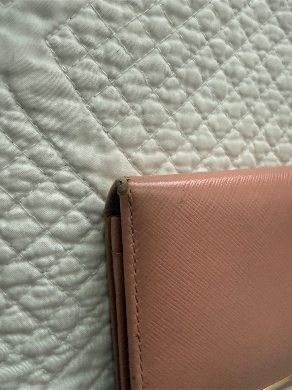 Salvatore Ferragamo Pink Saffiano Leather Wallet with Gold Hardware - Picture 10 of 12